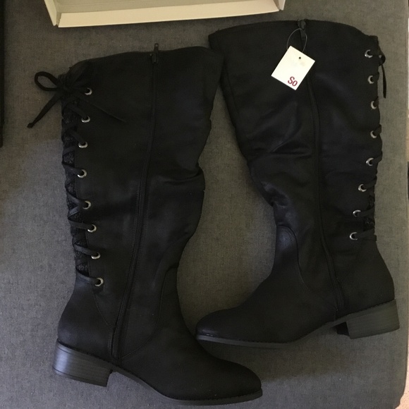 SO Shoes - SO Matilda black boots size 9.5 wide calf